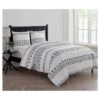 White Azteca Printed Comforter Set (King) - VCNY