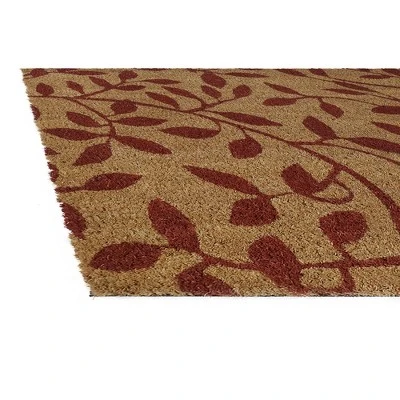 Kate Aurora Rustic Leaves Coir Bristled Outdoor All Season Welcome Mat - 18"x30" 1 Kate Aurora Rustic Leaves Coir Bristled Outdoor All Season Welcome Mat - 18"x30"
