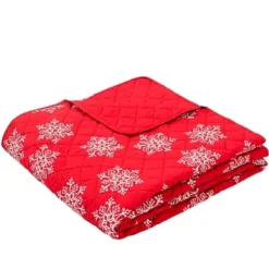 The Lakeside Collection Red Snowflake Quilt Set With Shams - Full/Queen -Bedding Discounts GUEST ee0017a6 c750 4dd3 9bc4 f3c8b7b9aa1d