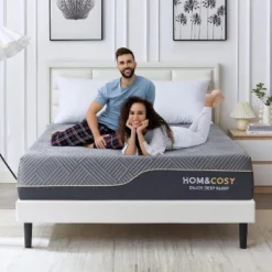 Dyonery Extra Firm Memory Foam Mattress Luxury Cooling Gel Green Tea Bed Mattresses