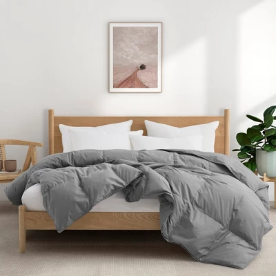 Peace Nest Organic Cotton Down Feather Comforter Duvet Insert, Gray 5 Peace Nest Organic Cotton Down Feather Comforter Duvet Insert, Gray - Image 5