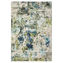 Washable Runner Rug, Soft Modern Abstract Kitchen Rug For Hallway, Laundry, Entryway, Bedroom, Ultra-Thin Non-Slip Rug Runners, Green/Blue Multi -Bedding Discounts GUEST f0de1d58 7ff1 4cf6 8808 c7de94b9fabc