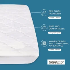 Micropuff Soft And Comfortable Mattress Pad - Durable Fabric - Odorless Filling - 100 GSM