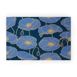 Emanuela Carratoni Moody Blue Garden Welcome Mat - Deny Designs -Bedding Discounts GUEST f182eb19 2c8c 450c bc24 7dadf36fab56