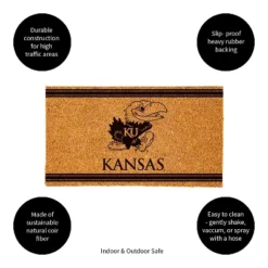 Evergreen University Of Kansas Logo Turf Mat, Brown- 28 X 16 Inches Indoor Outdoor Doormat -Bedding Discounts GUEST f480b0fd 8c7f 4855 aa58 50ef3779dcd0