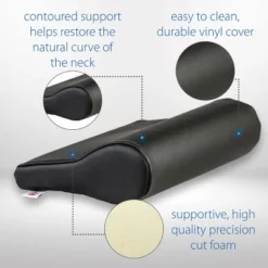 Core Products AB Contour Cervical Support Pillow, Black Vinyl -Bedding Discounts GUEST f4c25223 48a7 4177 bf53 8437e5ac421b