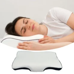 Unique Bargains 1Pcs Contour Memory Foam Pillow Cervical Neck Supporting Sleeping Pillows