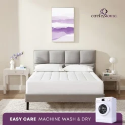 CIRCLESHOME Ultra-Plush Down Alternative Cotton Top Mattress Pad For Comfort & Protection 18 CIRCLESHOME Ultra-Plush Down Alternative Cotton Top Mattress Pad For Comfort & Protection -Bedding Discounts GUEST f5c82078 6ba4 4ff0 874c 430905468886