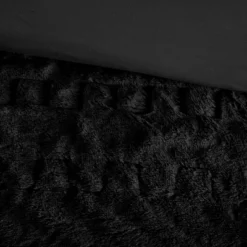 Madison Park 3pc Full/Queen Dakota Ruched Fur Down Alternative Comforter Set Black -Bedding Discounts GUEST f6640e5d e035 446e 8189 42ba4b2f42fc