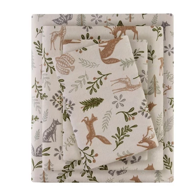 NicBex 3 PCS Sheet Set,Tan Woodland Winter Bedding Set With 1 Flat Sheet,1 Fitted Sheet,1 Pillowcase,Bed Sheets For Women,Men,Kids,Teens 3 NicBex 3 PCS Sheet Set,Tan Woodland Winter Bedding Set With 1 Flat Sheet,1 Fitted Sheet,1 Pillowcase,Bed Sheets For Women,Men,Kids,Teens - Image 3