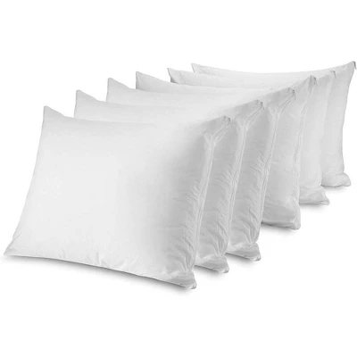 Circles Home 100% Cotton Breathable Pillow Protector With Zipper - (6 Pack) 3 Circles Home 100% Cotton Breathable Pillow Protector With Zipper - (6 Pack) - Image 3