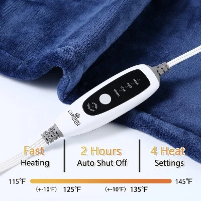 Heating Pad For Neck And Shoulders Back Pain Relief, Weighted Electric Heating Pads With Auto Shut Off, Fast Heating & 4 Heat Settings 4 Heating Pad For Neck And Shoulders Back Pain Relief, Weighted Electric Heating Pads With Auto Shut Off, Fast Heating & 4 Heat Settings - Image 4