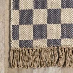 NuLOOM Connie Checkered Wool/Jute Tasseled Area Rug -Bedding Discounts GUEST f89c6463 3995 4f72 9768 e38710be7520