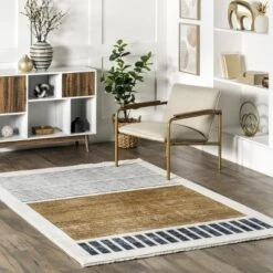 NuLOOM Keeva Modern Striped Fringe Area Rug