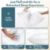 Zibroges Bed Pillows Queen Size Set Of 2 Down Alternative Microfiber Cooling Pillows For Bed