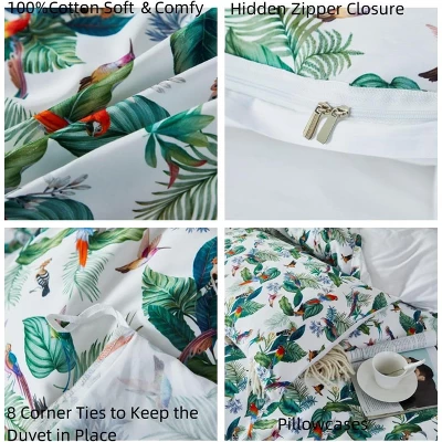 BAGOKIE Duvet Cover Twin XL Size 100% Cotton Bedding Set 3pcs 2 BAGOKIE Duvet Cover Twin XL Size 100% Cotton Bedding Set 3pcs - Image 2