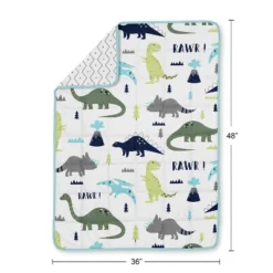 Sweet Jojo Designs Boy Toddler Weighted Blanket 5lbs. For Kids Mod Dinosaur Blue And Green -Bedding Discounts GUEST fc6db10e c069 48e6 83fd 587a26051c8f