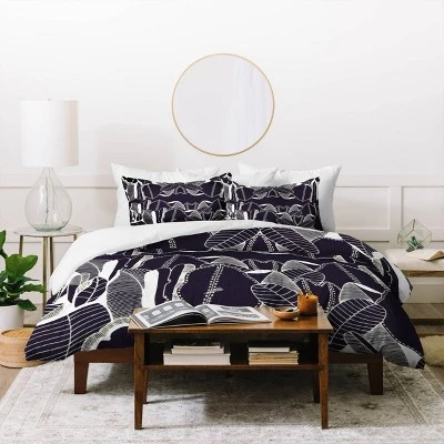 CayenaBlanca Duo Tone Duvet Set Black - Deny Designs 1 CayenaBlanca Duo Tone Duvet Set Black - Deny Designs