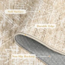 Washable Runner Rug Runner Vintage Rug Non Slip Kitchen Rug Distressed Grey Rug Low Pile Entryway Rug Soft Bathroom Rugs Stain Resistant Carpet Grey -Bedding Discounts GUEST fe5aff29 edfd 43f6 8060 e4fac35f466f