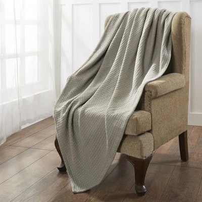 Modern Threads 100% Cotton Thermal Blanket, Taupe, Twin/Twin XL 2 Modern Threads 100% Cotton Thermal Blanket, Taupe, Twin/Twin XL - Image 2