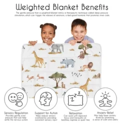 Sweet Jojo Designs Boy Girl Unisex Gender Neutral Toddler Weighted Blanket 5lbs. For Kids Jungle Multicolor -Bedding Discounts GUEST feb68f8e d278 4dfe a7c0 28ffecbc3358