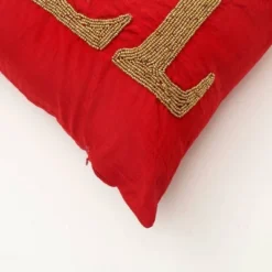 Handcrafted Red Noel Beadwork Lumber Pillow: Perfect For The Season-24X16" -Bedding Discounts GUEST fed5d38d 3c8e 4fc3 86ba 35953614b3d5