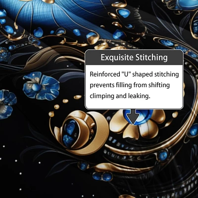 Boersma 3Pcs Butterfly Comforter Queen Size,Beautiful Blue Butterflies Bedding Set,Bohobian Gemstones Bedding Set,1 Comforter 2 Pillowcases,Black 6 Boersma 3Pcs Butterfly Comforter Queen Size,Beautiful Blue Butterflies Bedding Set,Bohobian Gemstones Bedding Set,1 Comforter 2 Pillowcases,Black - Image 6