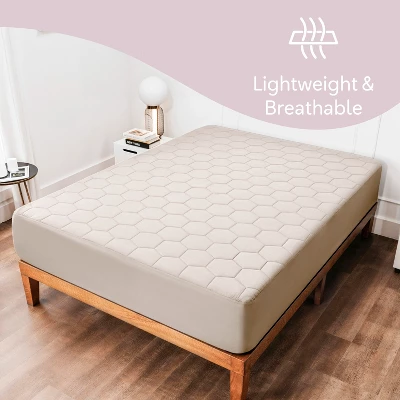 Nestl 100% Waterproof Quilted Mattress Pad Cover, Hypoallergenic Fitted Mattress Protectors, Upto 21-Inch Deep Pocket Fitted Mattress Cover 5 Nestl 100% Waterproof Quilted Mattress Pad Cover, Hypoallergenic Fitted Mattress Protectors, Upto 21-Inch Deep Pocket Fitted Mattress Cover - Image 5